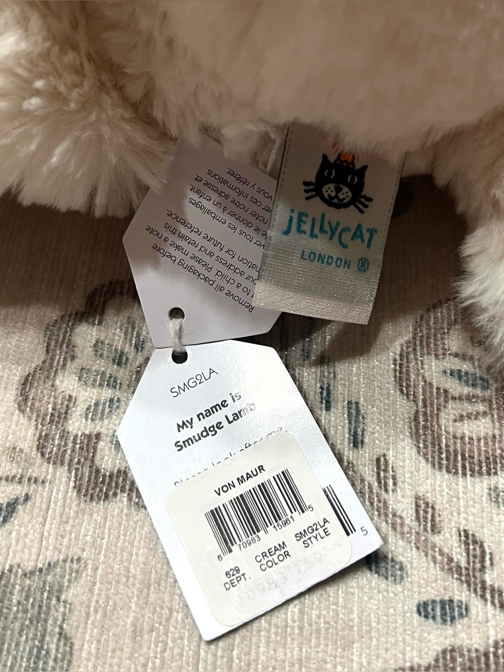 NWT Jellycat Smudge Lamb Retired Collectible Stuffed Animal - Picture 8 of 14
